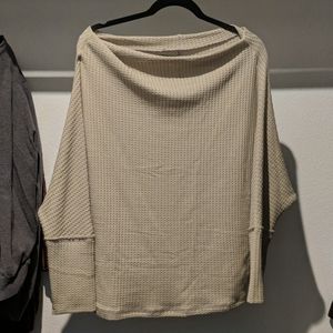 Off shoulder dolman thermal top